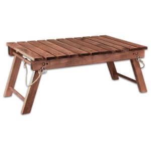 HUMAN COMFORT Campingtisch Jabrun 1 Mini Klapptisch Beistelltisch Falttisch Holz