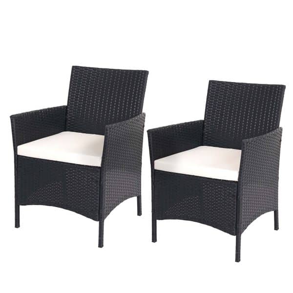 2er-Set Poly-Rattan Gartensessel Hamar