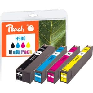 Peach H980 4 Druckerpatronen (bk