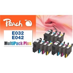 Peach E321 12 Druckerpatronen (3*bk