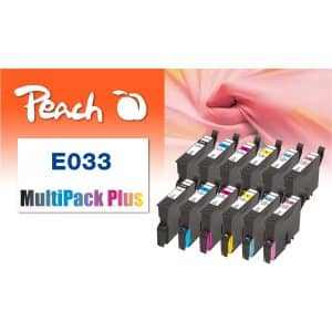 Peach E331-336 12 Druckerpatronen (3*bk