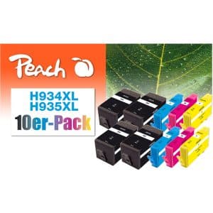 Peach H934XL 10 Druckerpatronen XL (2*bk