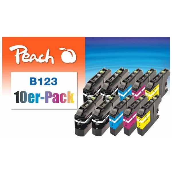 Peach B123VALBP 10 Druckerpatronen XL (2*bk