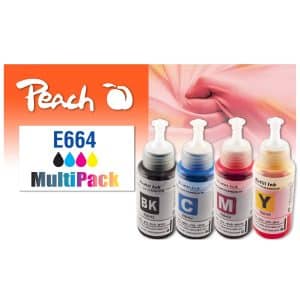 Peach E664 4 Druckerpatronen (bk