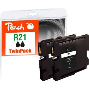 Peach R21 2 Druckerpatrone 2*bk ersetzt Ricoh GC21K