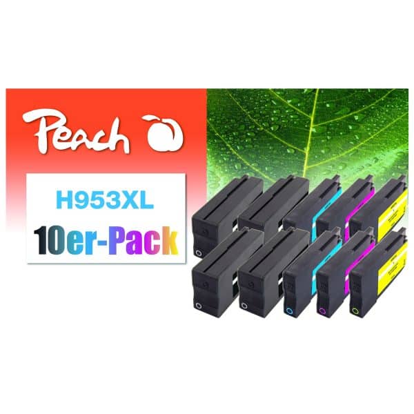 Peach H953XL 10 Druckerpatronen XL (2*bk