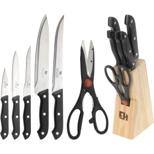 neuetischkultur Messer-Set 7-teilig im Holzblock