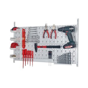 Element System Werkzeug-Aufhängeset 19tlg. weiß Lochwand Werkstattordnung Regal-System