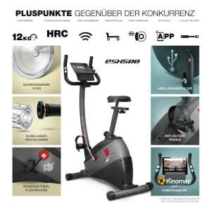 Sportstech Ergometer ESX500 mit App Steuerung