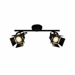 BRILLIANT Lampe Movie LED Spotrohr 2flg schwarz matt   2x LED-PAR51