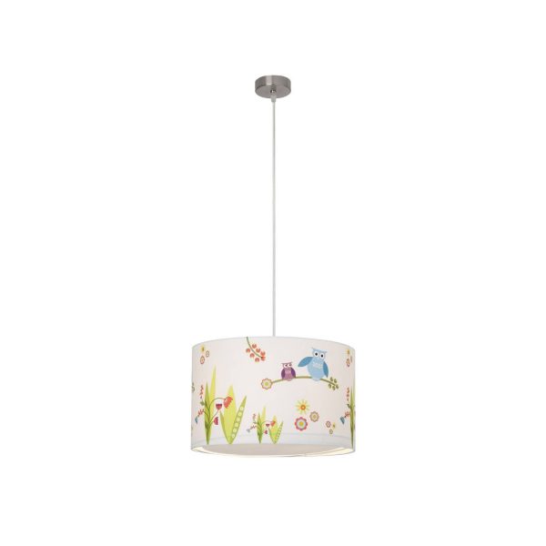 BRILLIANT Lampe Birds Pendelleuchte 40cm weiß/bunt   1x A60