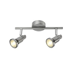 BRILLIANT Lampe Ryan LED Spotrohr 2flg eisen/chrom   2x LED-PAR51