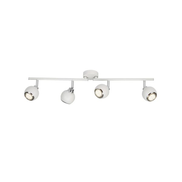 BRILLIANT Lampe Ina LED Spotrohr 4flg weiß/chrom   4x LED-PAR51