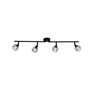 BRILLIANT Lampe Noris LED Spotrohr 4flg schwarz   4x LED-T14