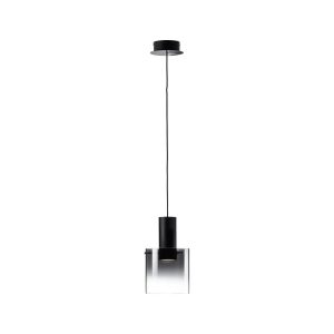 BRILLIANT Lampe Beth LED Pendelleuchte 1flg schwarz/rauchglas   1x 10W LED integriert