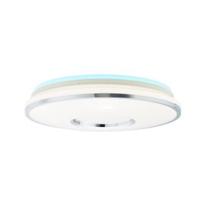 BRILLIANT Lampe Visitation LED Deckenleuchte 49cm weiß-silber   1x 32W LED integriert