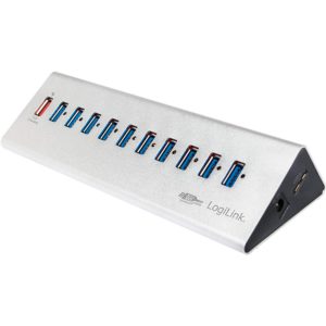 LogiLink UA0229 USB 3.0 Super Speed Hub 10-Port + 1x Schnell-Ladeport