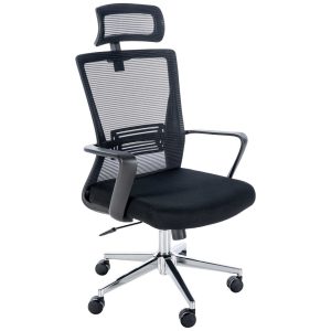 CLP Bürostuhl Harris Ergonomic I Ergonomischer Schreibtischstuhl I Kopfstütze