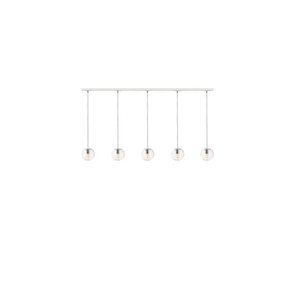 s.LUCE Orb Glas-Hängeleuchte 2-5-flammig inkl. 1-Phasen-Schienensystem
