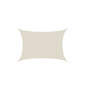 UPF50+ UV Sonnensegel 3x5 Polyester Rechteck Wasserabweisend Garten Balkon Beige