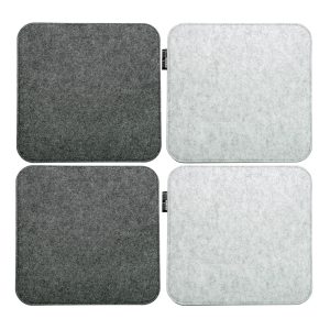 4 Eckige Filz Sitzkissen 35x35cm 8mm Stuhlkissen Leichte Sitzauflage Filzkissen