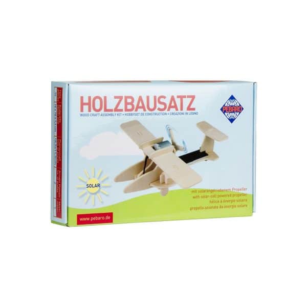 PEBARO Solar Holzbausatz Sport-Flugzeug mit Solarfunktion