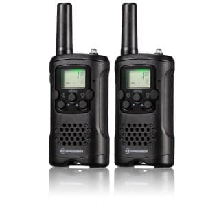 BRESSER FM Walkie Talkie 2er Set mit hoher Reichweite bis zu 6 km und Frei-Hand-Funktion Sprache: Deutsch