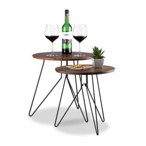 relaxdays Beistelltisch Vintage 2er-Set