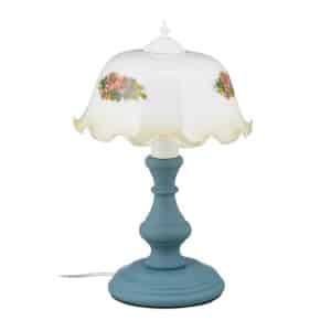 relaxdays Vintage Tischlampe mit Blumen