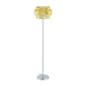 relaxdays Stehlampe mit goldenen Kristallen