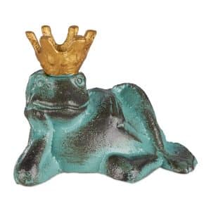 relaxdays 1 x Gartenfigur Froschkönig M