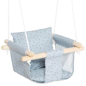 Outsunny Kinderschaukel mit Sicherung 40 x 40 x 180 cm (LxBxH)   Kleinkindschaukel Babyschaukel Gartenschauke