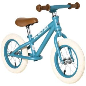 HOMCOM Kinderlaufrad mit Stahlrahmen blau 85L x 40B x 53H cm   kinder laufrad  sitzhöhenverstellbar  trainingsfahrrad ohne pedale