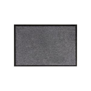 HOMCOM Fußmatte waschbar mit stabiler Gummiumrandung grau 150 x 90 x 0