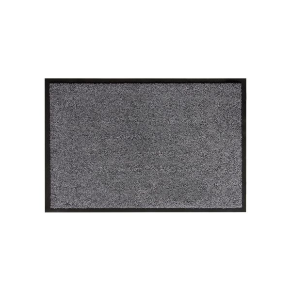 HOMCOM Fußmatte waschbar mit stabiler Gummiumrandung grau 180 x 120 x 0