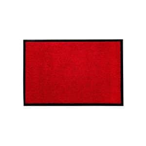 HOMCOM Fußmatte waschbar mit stabiler Gummiumrandung rot 120 x 80 x 0