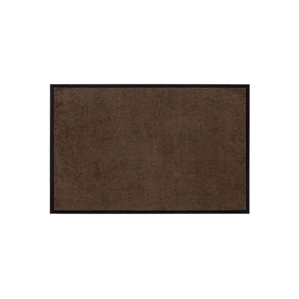 HOMCOM Fußmatte waschbar mit stabiler Gummiumrandung braun 120 x 80 x 0