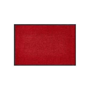 HOMCOM Fußmatte mit Gummiumrandung und rutschhemmende Rückseite rot 120 x 90 x 0