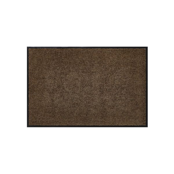HOMCOM Fußmatte mit Gummiumrandung und rutschhemmende Rückseite braun 150 x 90 x 0