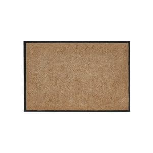 HOMCOM Fußmatte mit Gummiumrandung und rutschhemmende Rückseite beige 90 x 60 x 0