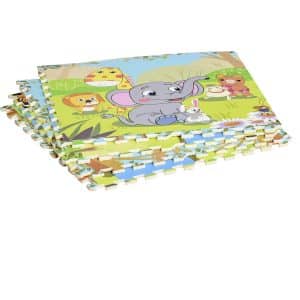 HOMCOM Puzzlematte 16-teilig mehrfarbig (Tiere) 61