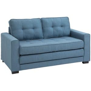 HOMCOM Schlafsofa mit Sitzkissen blau 147