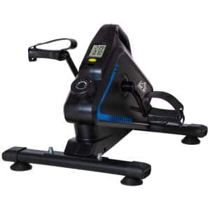 HOMCOM Mini Heimtrainer mit einstellbarem Widerstand schwarz 54L x 44B x 40H cm   beintrainer 5 widerstandsstufen mini heimtrainer heimtrainer