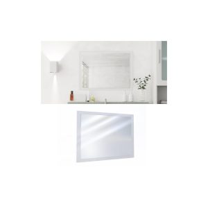 VICCO Badspiegel 45 x 60 cm Weiß -Badezimmerspiegel Spiegel Bad Hängespiegel