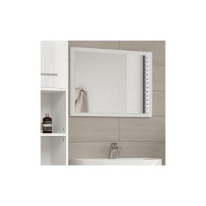 VICCO Badspiegel 45 x 60cm Weiß hochglanz Badezimmerspiegel Spiegel Hängespiegel