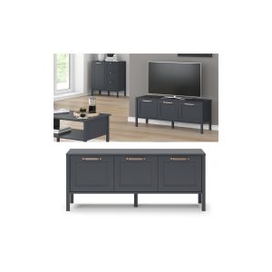 Vicco Lowboard Fernsehschrank TV-Schrank Ewan Anthrazit 120 cm Fernsehtisch Tür