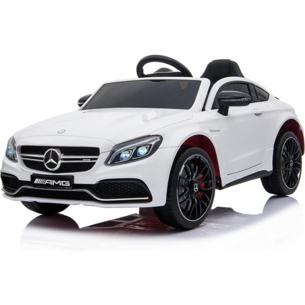 Kinder Elektro Auto Mercede Kinderauto C63 Amg Led Usb Mp3 Weiss