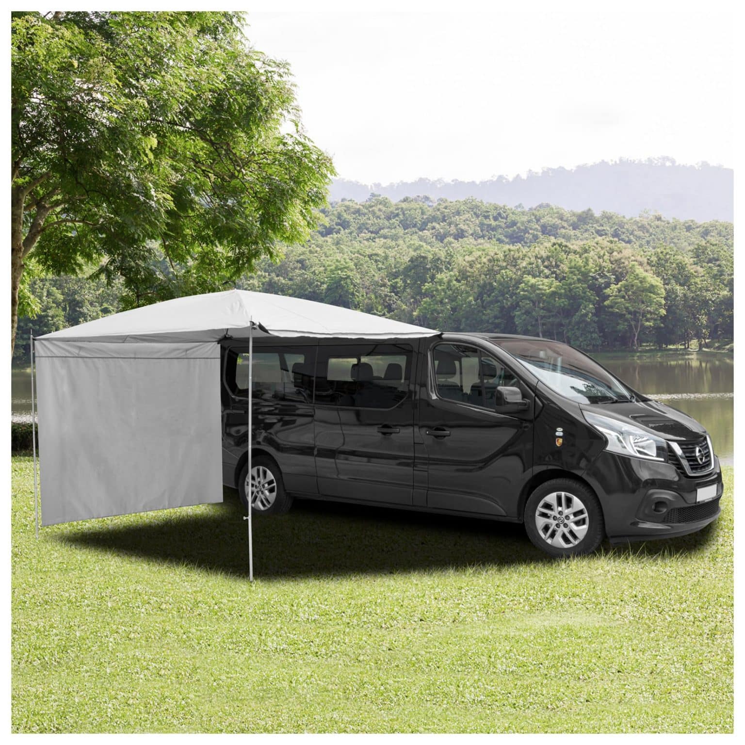Brunner Sonnensegel CaraShade  Camping Markise 240x200cm Mit Stangen, Fr  Wohnwagen & Bus
