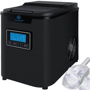 KESSER® Eiswürfelbereiter   Eiswürfelmaschine Edelstahl   150W  Ice Maker   12 kg 24 h   3 Würfelgrößen   Zubereitung in 6 min   2