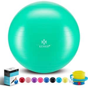KESSER® Gymnastikball mit Luftpumpe Pumpe - Dicker Yogaball BPA-Frei   Sitzball Büro Anti-Burst